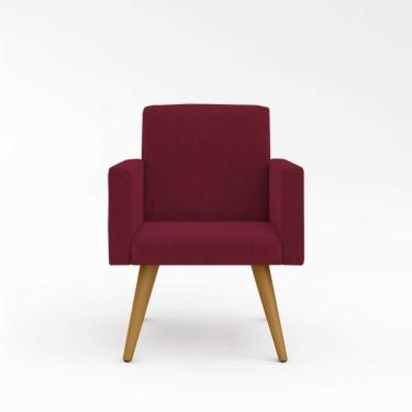 Imagem de Kit 02 Cadeiras Poltronas Decorativas Sala - Cor Marsala - Balaqui Decor Cor:marsala Marsala