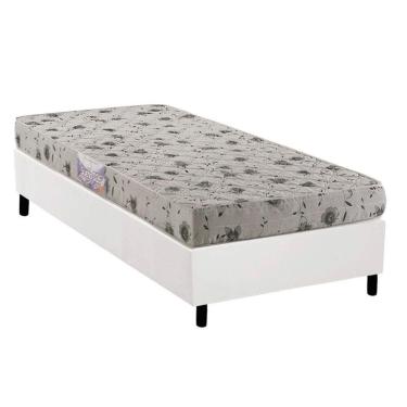 Imagem de Conjunto Box Solteiro: Colchão Espuma Herval D26 Sueño Liso + Base Crc Corano White (88x188)