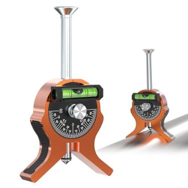 Imagem de Nuvium Localizador de centro de tubulação atualizado, base em forma de Y com ímãs totalmente embutidos, transferidor de bolhas de discagem – sem ferramentas, ferramenta de marcação de tubo para 1 cm e