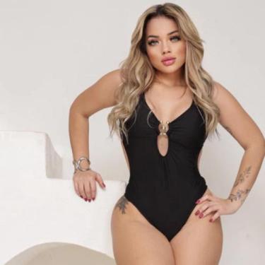 Imagem de Maiô Argola Feminino Costas Nua Novidade Moda 2025 Elegante  - BIAMODA