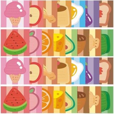 Imagem de Qaxrocyn 30 peças de notas adesivas fofas de comida – 15 blocos de notas removíveis graváveis, adesivos kawaii, pão, sorvete, melancia, presente para Natal, aniversário, dia dos namorados, escola e