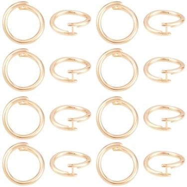 Imagem de Beebeecraft 20 anéis de bloqueio de 14 x 3 mm, latão banhado a ouro 14 K, grande, redondo, conectores abertos, fecho de extremidade para fabricação de joias, descobertas, suprimentos, pulseira, colar