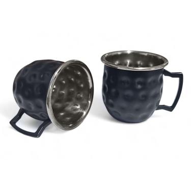 Imagem de Kit 2 Mini Canecas Moscow Mule Martelada Shot Premium 60Ml P