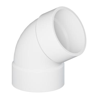Imagem de SUPPLYGIANT (Pacote com 20) 3 polegadas PVC DWV 1/6 curva 60° cotovelo – Hub x encaixe de cubo para sistemas de drenagem, resíduos e ventilação, branco