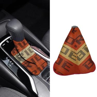 Imagem de Lyxheth Capa de bota de câmbio de carro, capa de botão de câmbio, capa de botão de mudança automática manual de tecido de lona à prova d'água, capas de proteção contra poeira para bota de câmbio