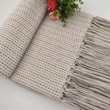 Imagem de Manta para Sofa Grande, Manta de Sofa Luxo Grossa RúStica,180x120cm Decoração Sofa Cama Posta，Um Produto Essencial para o Lar(Crú Marrom e Bege)