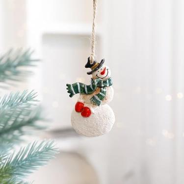Imagem de Decorações de Natal Resina Pequena Casa Micro Paisagem Resina Casa Pequenos Ornamentos Boneco de Neve Alce Papai Noel