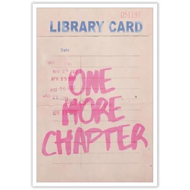 Imagem de Pôster de impressão em tela vintage One More Chapter Livro moderno Bookish Wall Art Estética Preppy Prints Decoração de quarto Estética 30,5 x 45,7 cm sem moldura