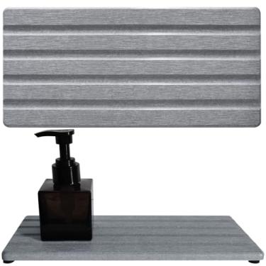 Imagem de 2 bandejas de pedra absorvente de água para pia de banheiro e balcão de cozinha, suporte de pia de diatomita de secagem rápida, bandeja de penteadeira, suporte de sabão de mão com almofadas