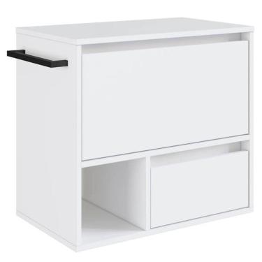 Imagem de Gabinete Para Banheiro 01 Porta 01 Gaveta 60cm Branco Proddy