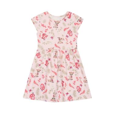 Imagem de Vestido infantil menina de bichinhos Brandili-Rosa