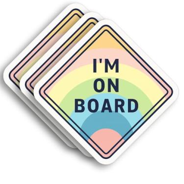 Imagem de Pacote de adesivos engraçados I'm On Board – 3 peças de decalques de vinil à prova d'água – Estilo de sinal de humor sarcástico para laptop, garrafa de água, capacete – 7,6 x 7,6 cm