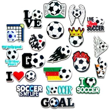 Imagem de Berloques de sapato esportivo para crocodilo, decorações esportivas para tamancos de crocodilo, acessórios de sapato de bola para adultos, Small, Cloreto de polivinilo, Sem Pedra Preciosa