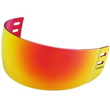 Imagem de TronX Viseira De Capacete De Hóquei S30 Revo Vermelha Espelhada, Antirriscos E Antiembaçante