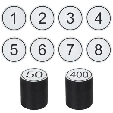 Imagem de NumRealm Números de mesa redonda de plástico ABS de 35 mm, etiquetas de sinalização de números de armário de armário - Branco 1 a 200