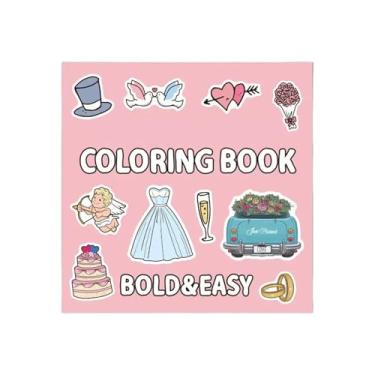 Imagem de Livro para colorir do dia do casamento, livro de atividades de casamento para crianças - 40 folhas para colorir com tema de casamento | Jogo de recepção de casamento de livro de desenhos animados de c