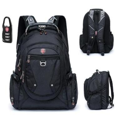 Imagem de Mochila Executiva Swissport Masculina Antifurto Notebook Cabo de Aço Saída USB Reforçada-Unissex