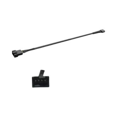 Imagem de Cabo Adaptador Divisor De Ventilador De CPU PWM Preto E Branco 12V 4 P