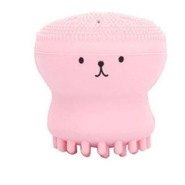 Imagem de Escova De Silicone Para Limpeza Facial Cor Rosa - Novo Seculo