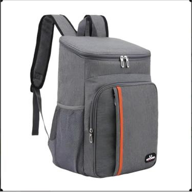 Imagem de Mochila Térmica 23L Cooler Bag Multiuso Isolamento Térmico Alta Eficiência Alças Ajustáveis e Acolchoadas Design Moderno e Discreto (Cinza)