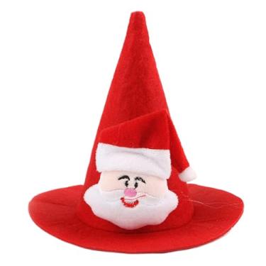 Imagem de Chapéu De Natal Para Animais,Festivo Ajustável Engraçado,Gorro Pontiagudo Do Pai Natal Para Gatos - Para Dragão Barbudo Hamster Lagarto Evento De Inverno Sessão Fotográfica Feriado