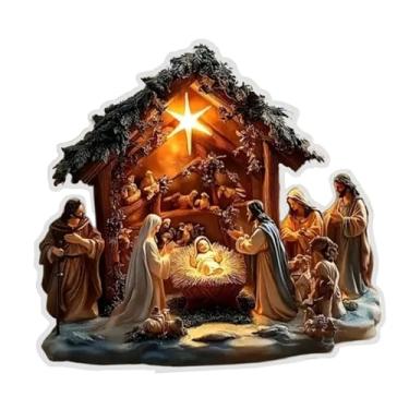 Imagem de BLWOTMOR Placa de Acrílico Decorativa para Festival, Presépio de Natal Plano em 2D.