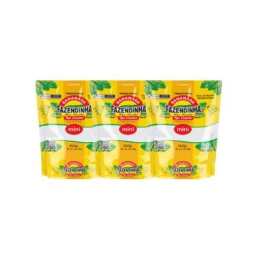 Imagem de 3 Mini Doce Bananinha Tradicional 150g Com 10 Uni Fazendinha - 3MINIBA