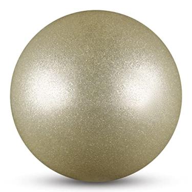 Imagem de DRUNA Bola de ginástica rítmica metálica + glitter de PVC 15 cm 300 gr, aparelho de ginástica, bola de exercício (prata)