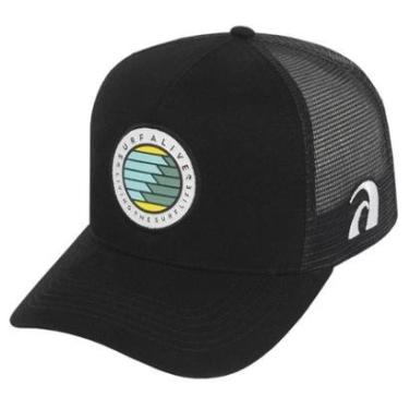 Imagem de Boné Surf Alive Trucker Waves Preto-Unissex