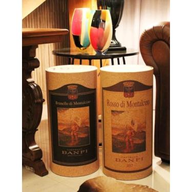 Imagem de Kit C/ 2 Banquetas Banco De Rolha De Vinho Brunello Banfi Cortiça