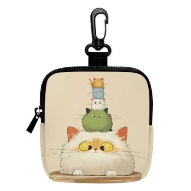 Imagem de Porta-chaves mini porta-moedas, bolsa multifuncional para chaves, porta-cartões, organizador de cabos de dados, bolsa com zíper 4, Multicolorido 00743, Tendência