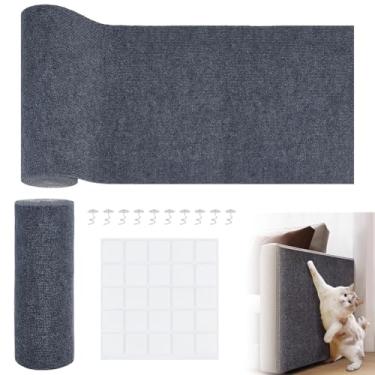 Imagem de BENECREAT Protetor de móveis para gatos de 300 x 40 cm, capa de almofada aparável para arranhões, inclui 25 peças de adesivo dupla face e 10 peças de unhas rotativas, autoadesivo para protetor de sofá