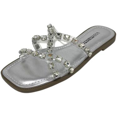 Imagem de Chinelo Rasteira Feminina Pedrarias Conforto Via Marte