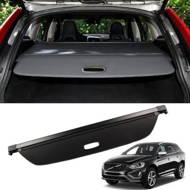 Imagem de Prateleira retrátil para porta-malas traseiro para Volvo XC60 2010-2017, capa de proteção de bagagem, prateleiras de bagagem, divisória de caixa traseira