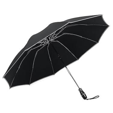 Imagem de LMJYU Guarda-chuva automático de negócios guarda-chuva dobrável à prova de vento
