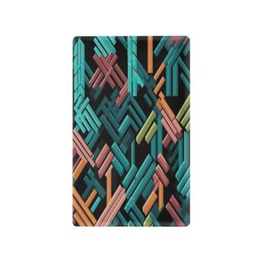 Imagem de Wassud Placa de cobertura para interruptor de luz, capas de tomadas duplas, placa de parede, geometria abstrata, decoração de casa, sala de estar, quarto, decoração