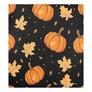 Imagem de Qilmy Capa magnética para lava-louças de abóbora e folhas de Ação de Graças, 58 x 66 cm, capa decorativa de geladeira para porta frontal, adesivo, máquina de lavar, painel de geladeira, decalque para