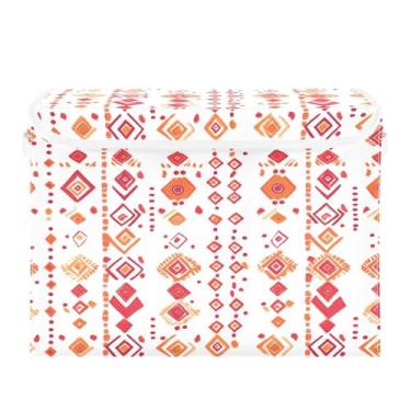 Imagem de CEBUGI Caixotes de armazenamento com tampas, caixa de armazenamento de tecido dobrável, fundo abstrato, compartimentos organizadores de armazenamento para armário de casa prateleiras de quarto 40 x 30