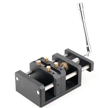 Imagem de Luocute Torno de Madeira Autocentrado, Braçadeira de Perfuração de Bancada Em Liga de Alumínio Com Revestimento Em pó e Escalas Transparentes, Torno de Bancada para Fresadoras e