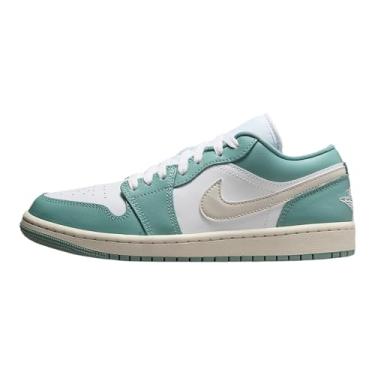 Imagem de Nike Tênis feminino Air Jordan 1 de cano baixo, Branco/canhão/vela/marrom claro, 34