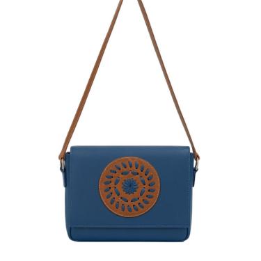 Imagem de Bolsa Carteiro De Couro Mandala