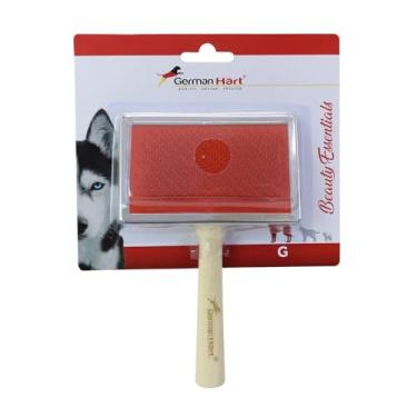 Imagem de Rasqueadeira de Madeira para Cães e Gatos, Cabo em Madeira, Pinos de Metal Suave, Removedor de Pelos e Nós, 12 x 4 x 19 cm