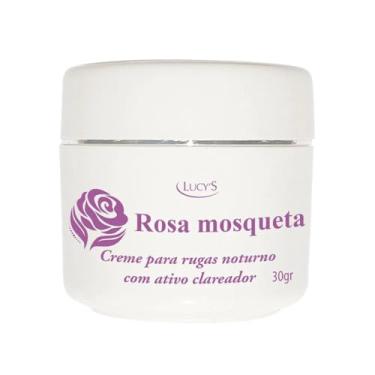 Imagem de Creme Facial Rosa Mosqueta Para Rugas e Manchas Escuras Antirrugas e Clareador Noturno Lucys 30g