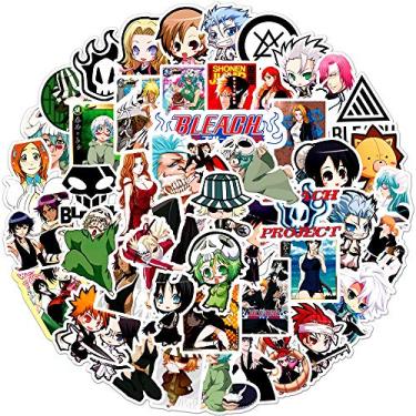Imagem de 50pcs Anime Bleeach Stickers for Kids Teens Girls Adult, Waterproof Vinyl Movie Decal for Water Bottle Skateboard Guitar Travel Case Bike Laptop,Car Bumper,Luggage,Phone (h)