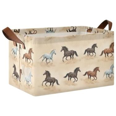 Imagem de Organizador de roupas grande para armário com alças, caixas de armazenamento de brinquedos 40 x 29 x 25 cm, pacote com 2