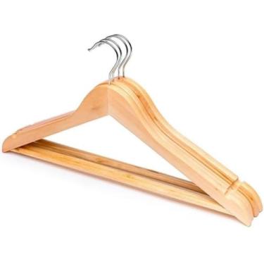 Imagem de Kit 3 Unidades Cabides De Madeira com Verniz