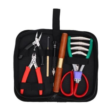 Imagem de RiToEasysports Conjunto de Ferramentas para Amarrar Raquete, Alicate de Nariz Dobrado, Alicate Diagonal, Gancho de Rosqueamento, Badminton, Kit de Ferramentas para Raquetes de Tênis