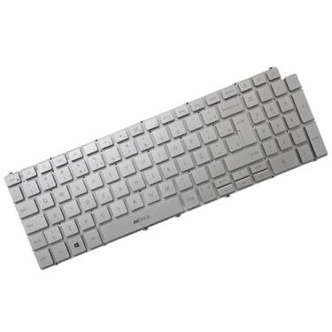 Imagem de Teclado mBook Para Dell Inspiron 15 5501 Prateado Layout Br
