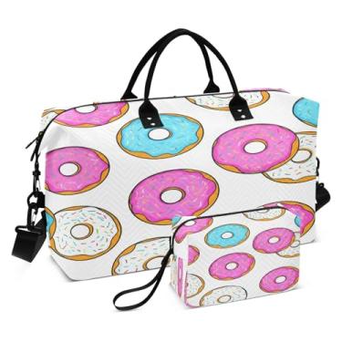 Imagem de CEBUGI Bolsa feminina acolchoada donut, grande, bolsa de viagem de fim de semana, bolsas hospitalares para trabalho de parto e parto