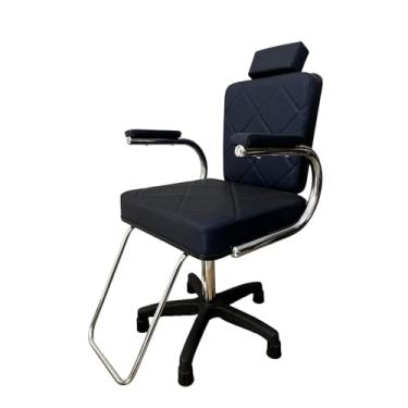 Imagem de Cadeira para Salão de Beleza e Barbearia Modelo Matelassê com Pistão a Gás e Base Estrela – Suporta até 130kg (AZUL MARINHO)